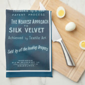 Vintage Velvet Adverteren Poster Theedoek (Quarter Fold)