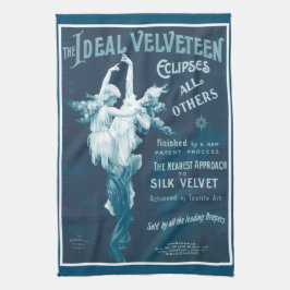 Vintage Velvet Adverteren Poster Theedoek
