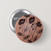 Vintage Velvet Poppies Ronde Button 5,7 Cm (Voorkant /achterkant)
