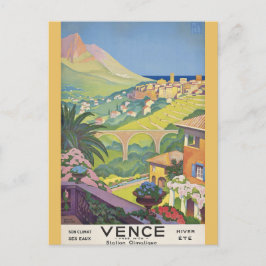 Vintage Vence Frankrijk Riviera Travel Briefkaart