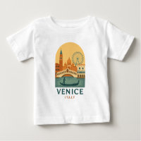 Vintage Venetië Italië Baby T-shirt – Retro Gondol