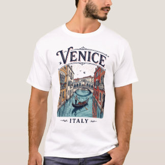 Vintage Venetië Italië Heren T-Shirt