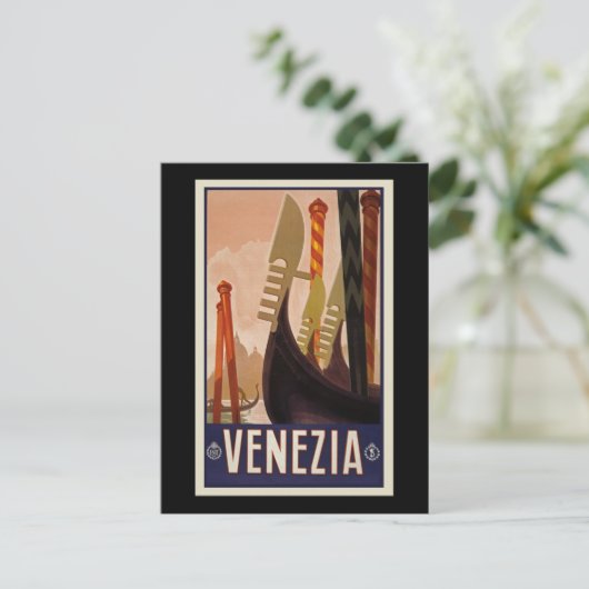 Vintage Venezia Briefkaart (Staand voorkant)