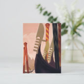 Vintage Venezia Gondolas Briefkaart (Staand voorkant)