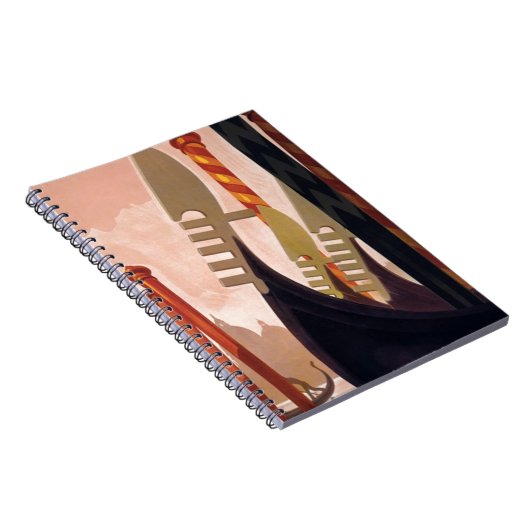 Vintage Venezia Gondolas Notitieboek (Rechterzijde)