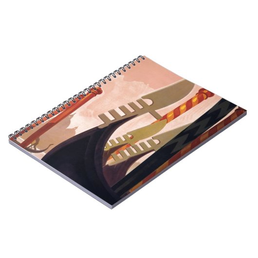 Vintage Venezia Gondolas Notitieboek (Linkerzijde)