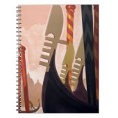 Vintage Venezia Gondolas Notitieboek (Voorkant)