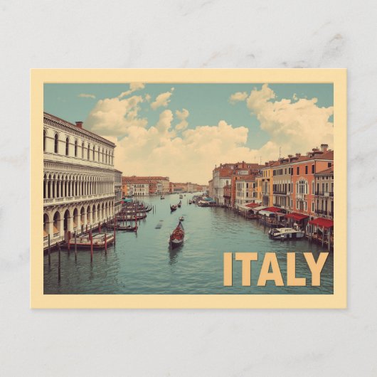 Vintage Venice Travel Briefkaart (Voorkant)