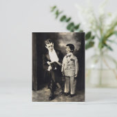 Vintage Ventriloquist Dummy Briefkaart (Staand voorkant)