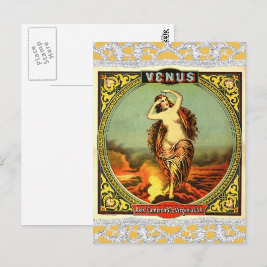 Vintage Venus Ephemera Briefkaart (Voorkant / Achterkant)