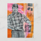Vintage verfman collage briefkaart (Voorkant)
