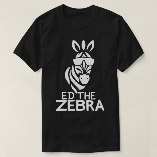 Vintage Vergeet Ed de Zebra Nooit T-shirt (Design voorkant)