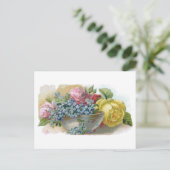 Vintage vergeet me Geen Rozen Briefkaart (Staand voorkant)