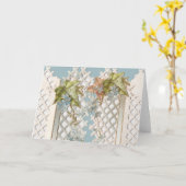 Vintage vergeet mijn opmerkingen kaart (Gele Bloem)