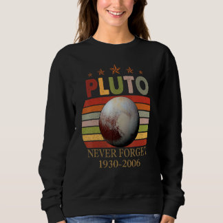 Vintage vergeet nooit Pluto Style Retro Space Scie Trui