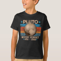 Vintage Vergeet Pluto Nerdy Astronomie nooit