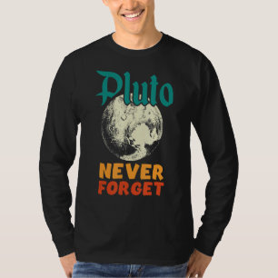 Vintage Vergeet Pluto Nerdy Astronomy Space S T-shirt