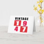 Vintage Verjaardag 1947 Kaart (Gele Bloem)