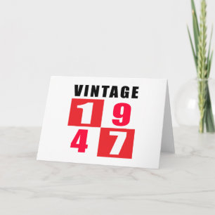 Vintage Verjaardag 1947 Kaart