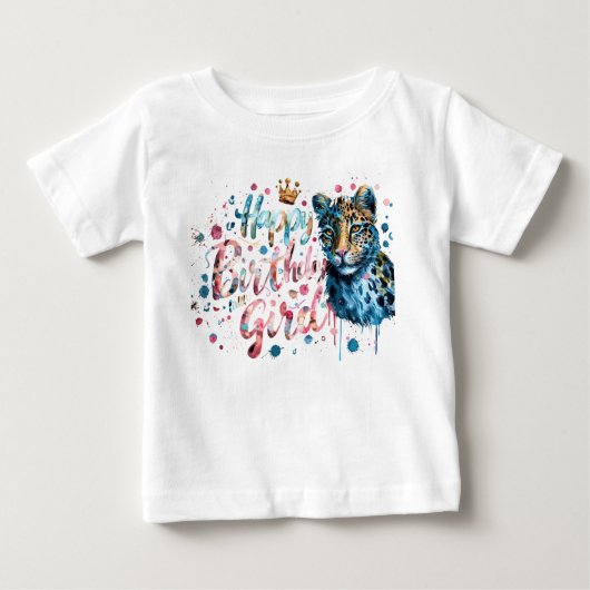 Vintage verjaardagsmeisje T-shirt (Voorkant)