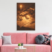 Vintage Verkennersbureau Stilleven Canvas Afdruk (Insitu (Woonkamer))