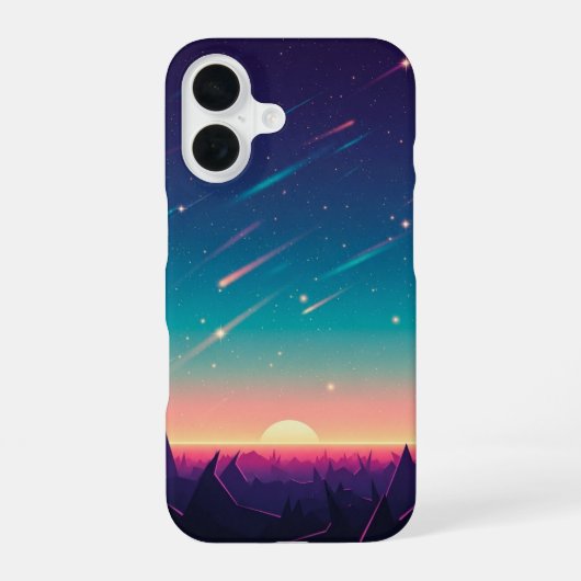 Vintage Verlengde Hemel Gradiënt iPhone 16 Hoesje (Achterkant)
