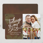 Vintage verliest feestelijke fotokaart feestdagenkaart (Voorkant / Achterkant)