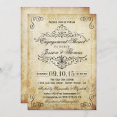  Vintage Verloving douche of party Kaart (Voorkant / Achterkant)