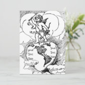 Vintage Verloving voor liefdesweddenschappen Kaart (Staand voorkant)