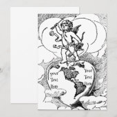 Vintage Verloving voor liefdesweddenschappen Kaart (Voorkant / Achterkant)