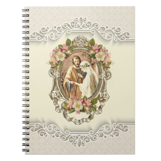 Vintage Verloving voor religieuze weddenschappen Notitieboek (Voorkant)