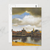 Vintage  Vermeer, view of Delft Briefkaart (Voorkant / Achterkant)