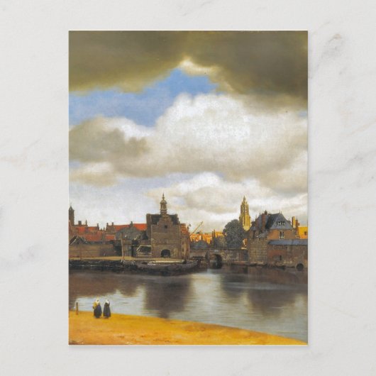 Vintage  Vermeer, view of Delft Briefkaart (Voorkant)