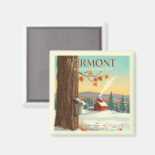 Vintage Vermont Magneet (Voorkant / Achterkant)