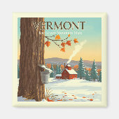 Vintage Vermont Magneet (Voorkant)