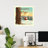 Vintage Vermont Poster (Thuiskantoor)