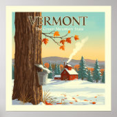 Vintage Vermont Poster (Voorkant)