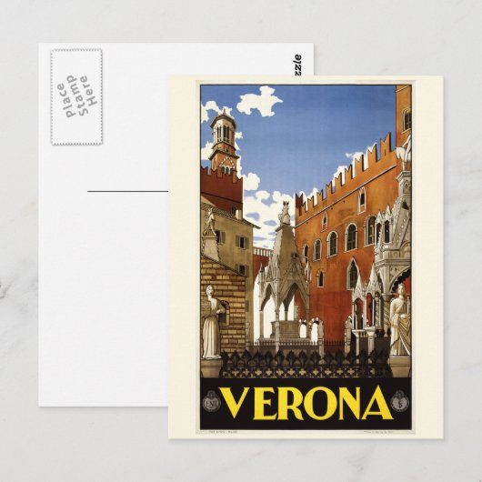 Vintage Verona Italië briefkaart (Voorkant / Achterkant)