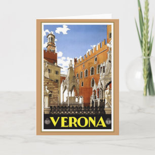 Vintage Verona Italië Kaart