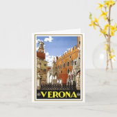 Vintage Verona Italië Kaart (Gele Bloem)