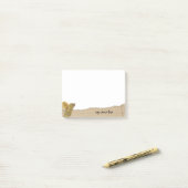 Vintage verouderd papier scrapbook notities post-it® notes (Op bureau)
