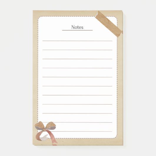 Vintage verouderd papier scrapbook notities post-it® notes (Voorkant)