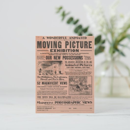 Vintage Verplaatsende Afbeelding Briefkaart (Staand voorkant)