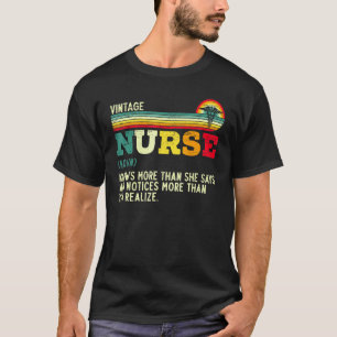 Vintage Verpleegster Definitie Ziekenhuis Medisch T-shirt