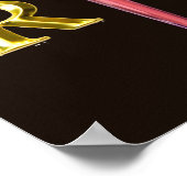 VINTAGE VERPLEEGSTER en Gouden Caduceus NR Embleem Poster (Hoek)