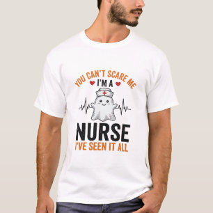 Vintage verpleegster spook je kunt me niet bang ma t-shirt