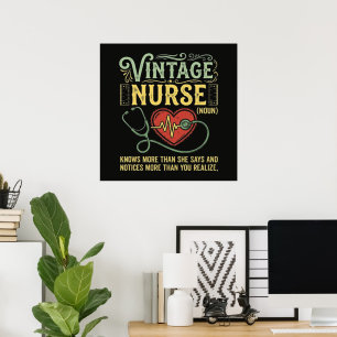 Vintage Verpleegster Zelfstandig Naamwoord Weet Me Poster
