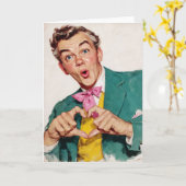 Vintage Verrassend Hart Gebaar Kaart (Gele Bloem)