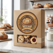 Vintage Verse Bakend Brood Aangepaste Bakkerij Ronde Sticker