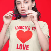 Vintage Verslaafd aan Liefde 1980's Groom T-SHIRTS